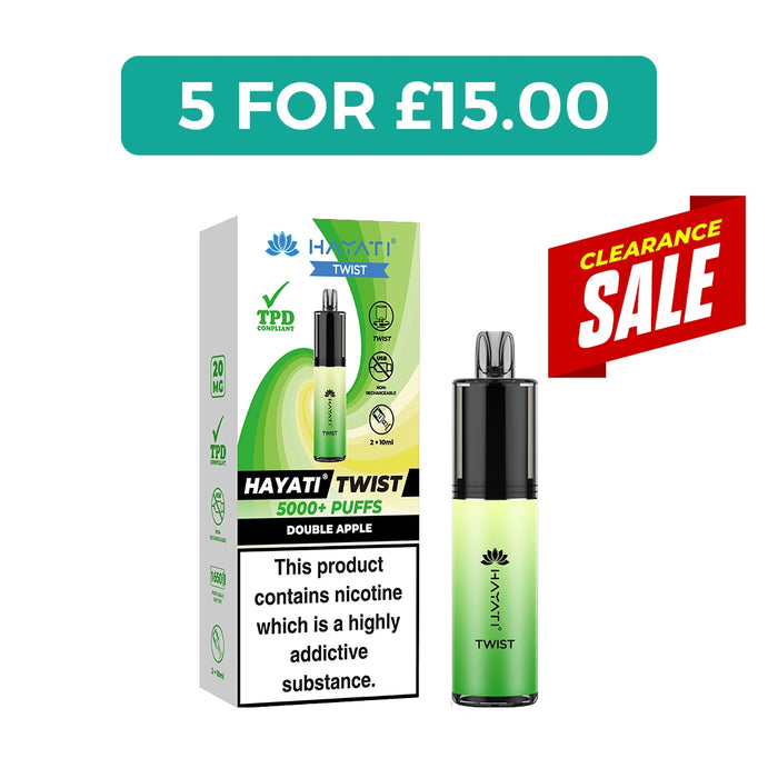 Hayati Twist 5000 5K Puffs Reuseable Vape Kit