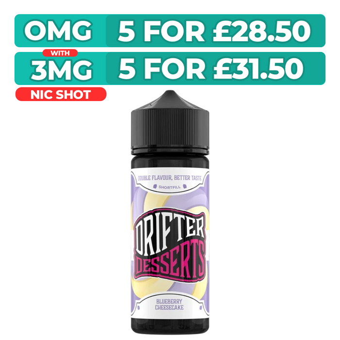 Drifter Bar Juice Blueberry Cheesecake 100ml Shortfill E-Liquid
