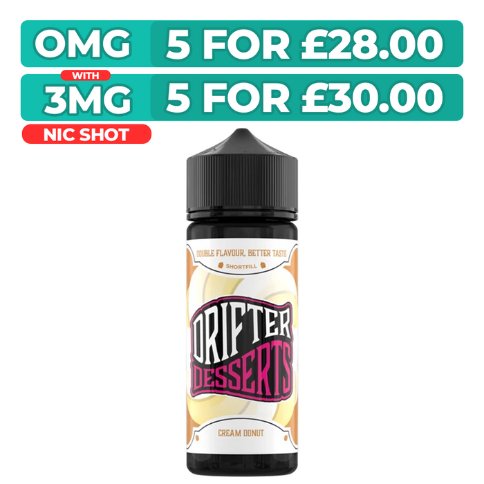 Drifter Bar Juice Cream Donut 100ml Shortfill E-Liquid