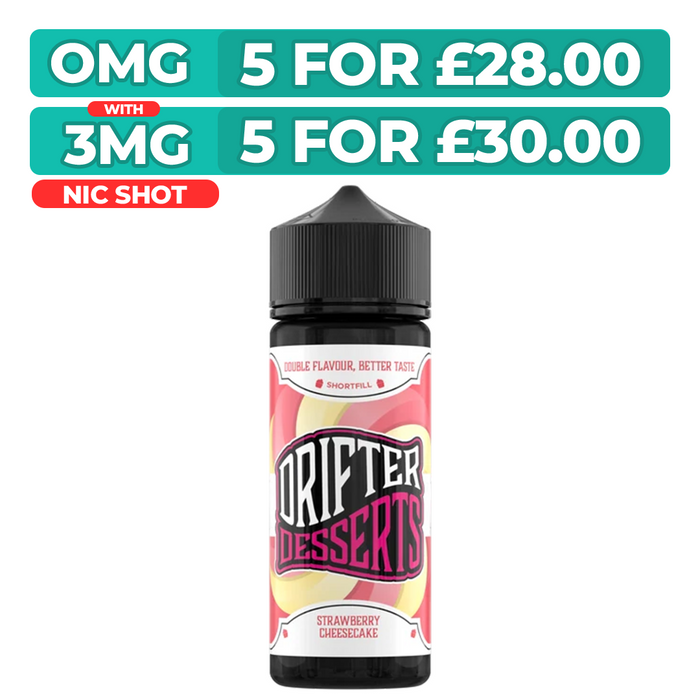 Drifter Bar Juice Strawberry Cheesecake 100ml Shortfill E-Liquid
