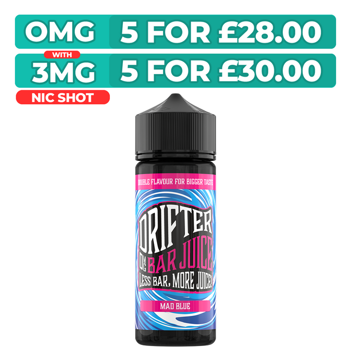 Drifter Bar Juice Mad Blue 100ml Shortfill E-Liquid