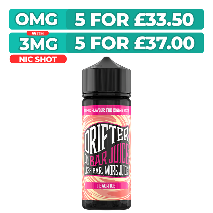Drifter Bar Juice Peach Ice 100ml Shortfill E-Liquid