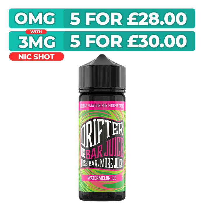 Drifter Bar Juice Watermelon Ice 100ml Shortfill E-Liquid