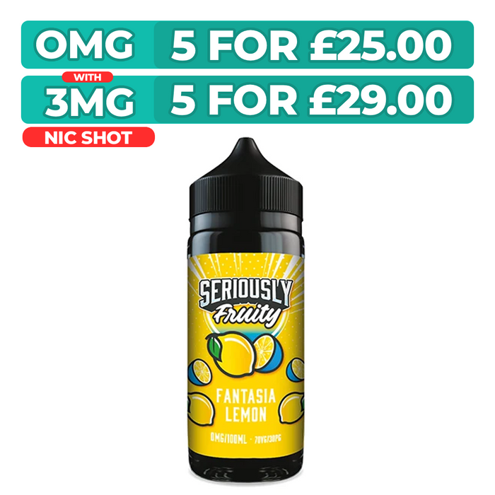 Doozy Seriously Fruity Fantasia Lemon 100ml Shortfill E-Liquid
