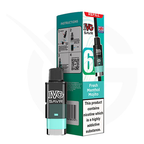 Fresh Menthol Mojito Prefilled Pods by IVG SAVR + Refill Containers