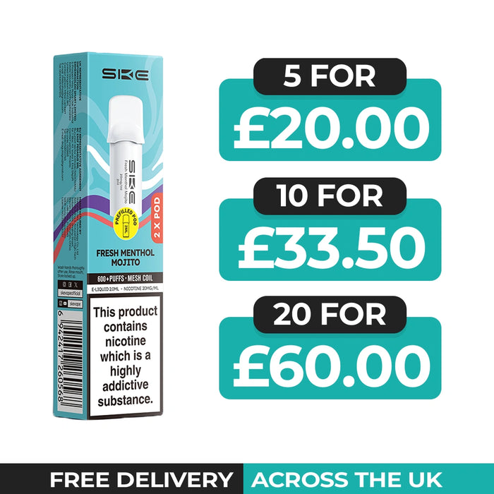 SKE 600 Pro Fresh Menthol Mojito Replaceable Prefilled Pods