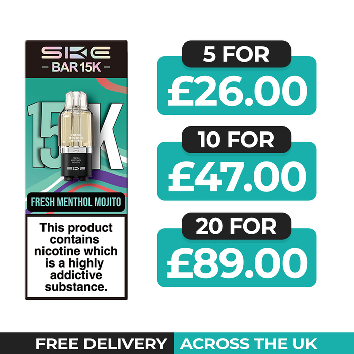 SKE Bar 15K Fresh Menthol Mojito Refill Pods