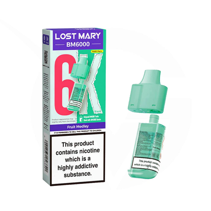 Fruit Medley Prefilled Pods By Lost Mary BM6000 + Refill Containers
