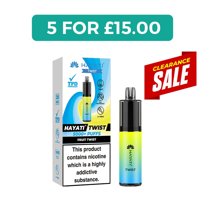 Hayati Twist 5000 5K Puffs Reuseable Vape Kit