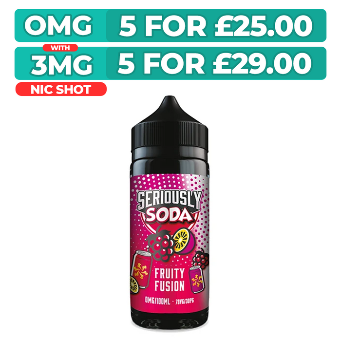 Fruity Fusion 100ml Shortfill E-Liquid by Seriously Soda