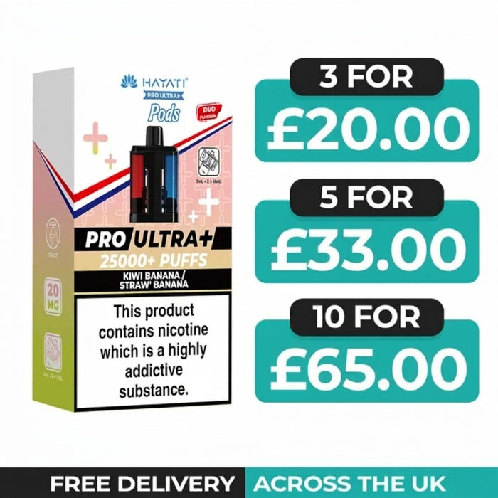 Hayati Pro Ultra Plus 25000 Kiwi Banana & Straw' Banana Refill Pods