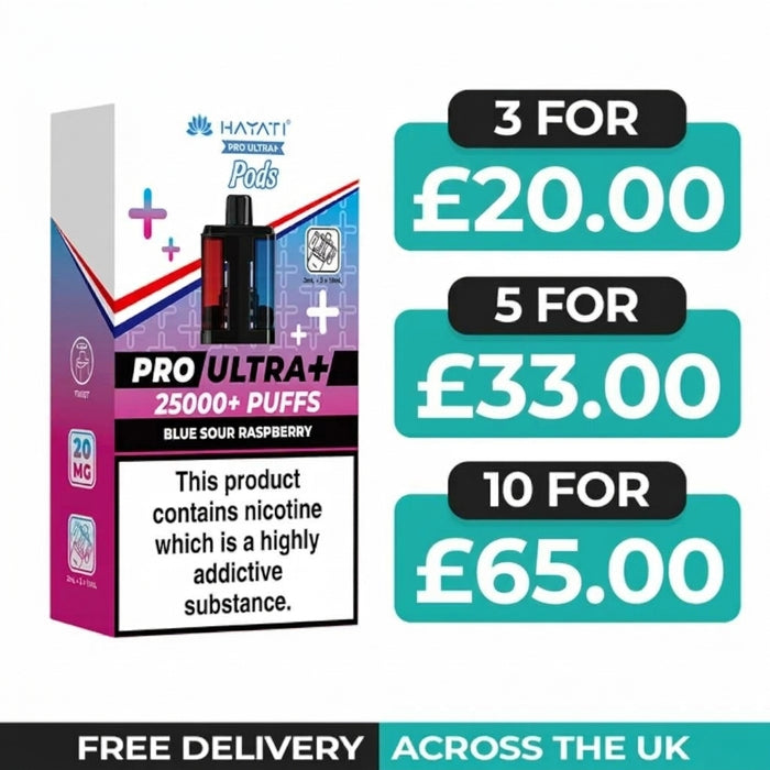 Hayati Pro Ultra Plus 25000 Blue Sour Raspberry Refill Pods