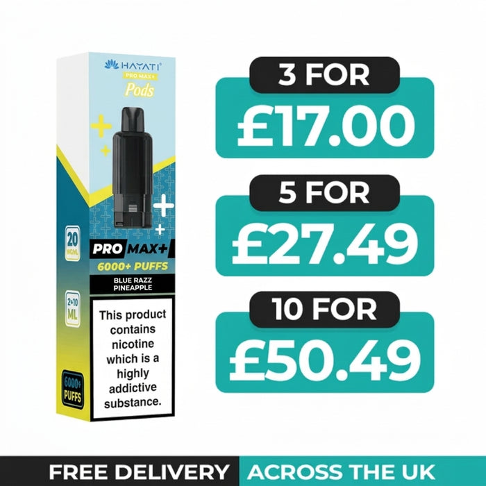 Hayati Pro Max Plus Blue Razz Pineapple Refill Pods