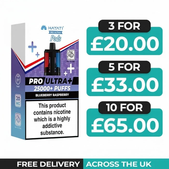 Hayati Pro Ultra Plus 25000 Blueberry Raspberry Refill Pods