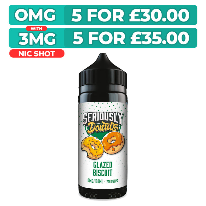 Seriously Donuts Glazed Biscuit 100ml Shortfill E-Liquid