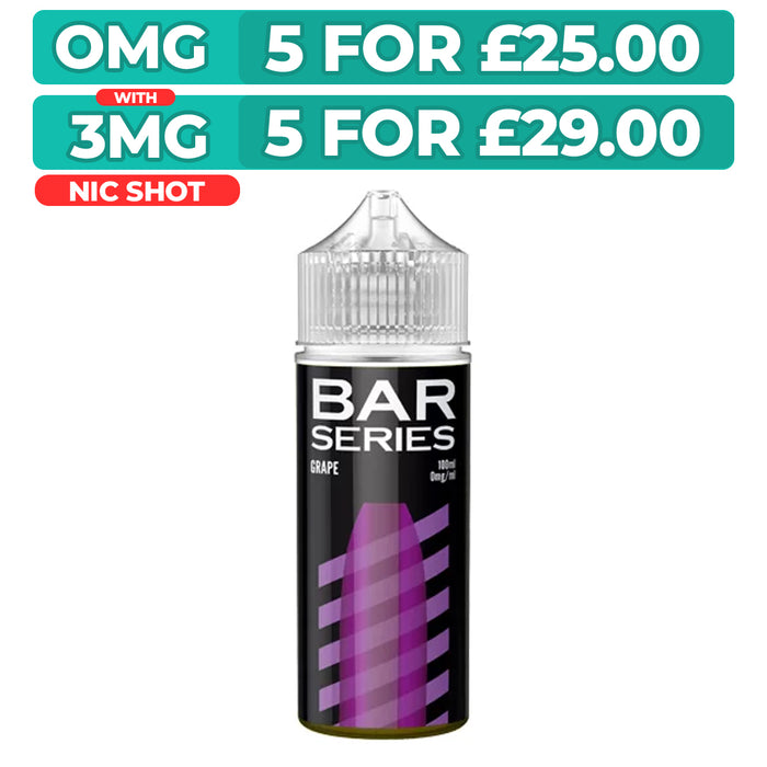 Grape 100ml Shortfill E-liquid by Bar Series