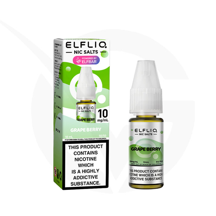 Grape Berry 10ml Elfliq Nic Salt E-Liquid By Elf Bar