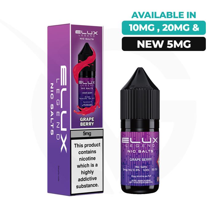 Grape Berry 10ml Nic Salt E-Liquid By Elux Legend