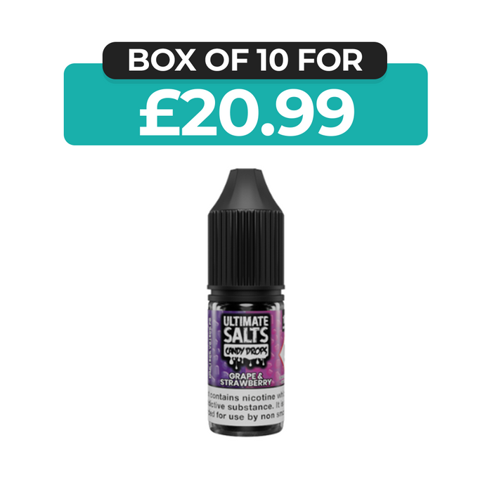 Grape & Strawberry Candy Drops 10ml Nic Salt E-Liquid by Ultimate Juice