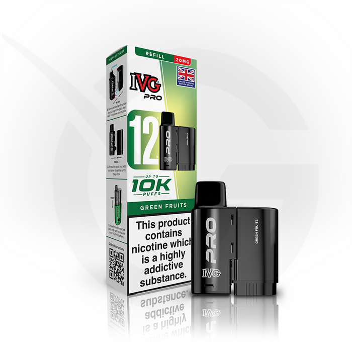 Green Fruits Prefilled Pods By IVG Pro + Refill Containers