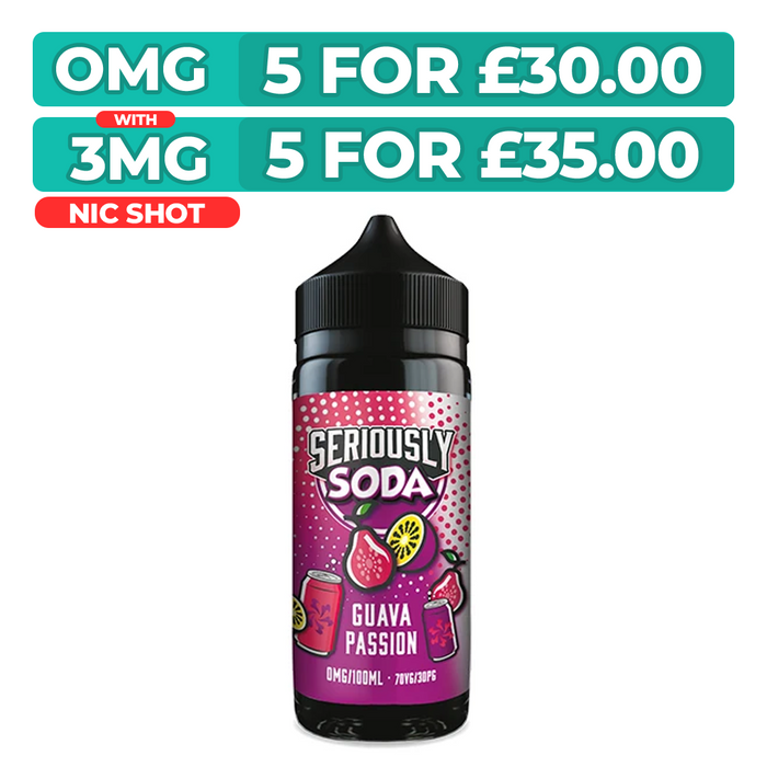 Seriously Soda Guava Passion 100ml Shortfill E-Liquid