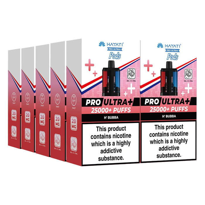 Hayati Pro Ultra Plus 25000 Puffs Pods Box of 5