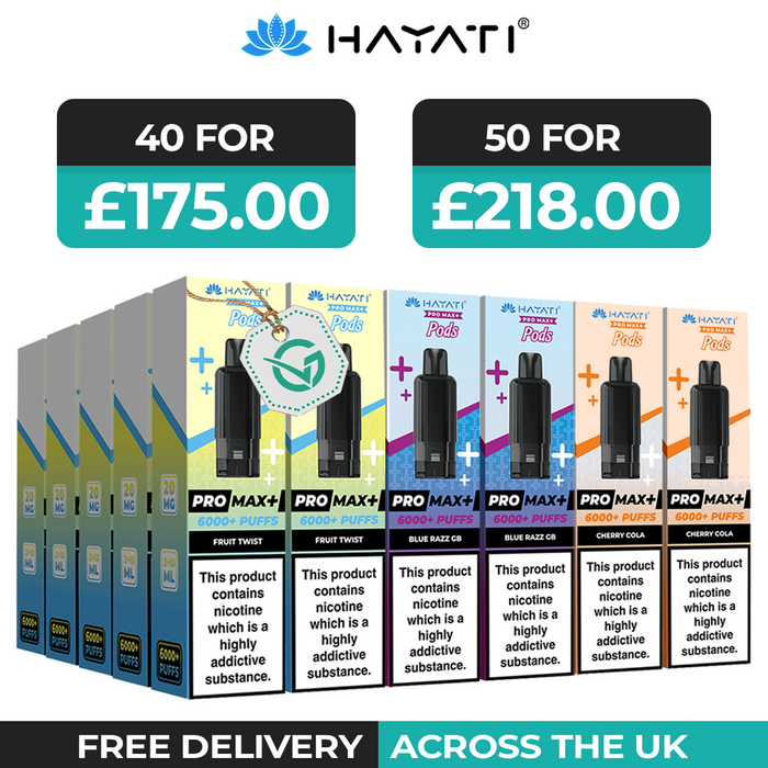 Hayati Pro Max Plus 6000 Pods - Bulk Buy Box of 5 & 10
