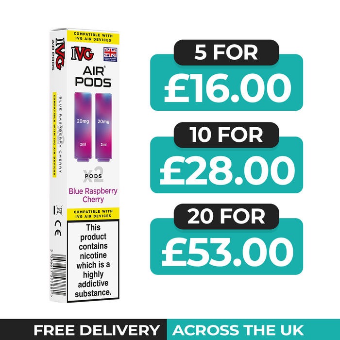 IVG Air Blue Raspberry Cherry Refill Pods