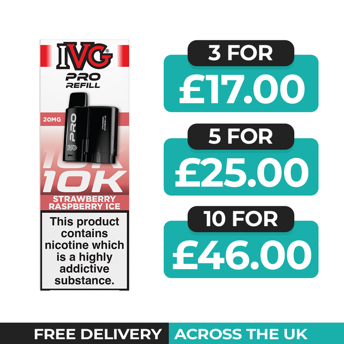 IVG Pro 12 Strawberry Raspberry Ice Refill Pods