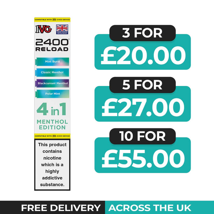 IVG 2400 Menthol Edition 4 in 1 Reload Pods