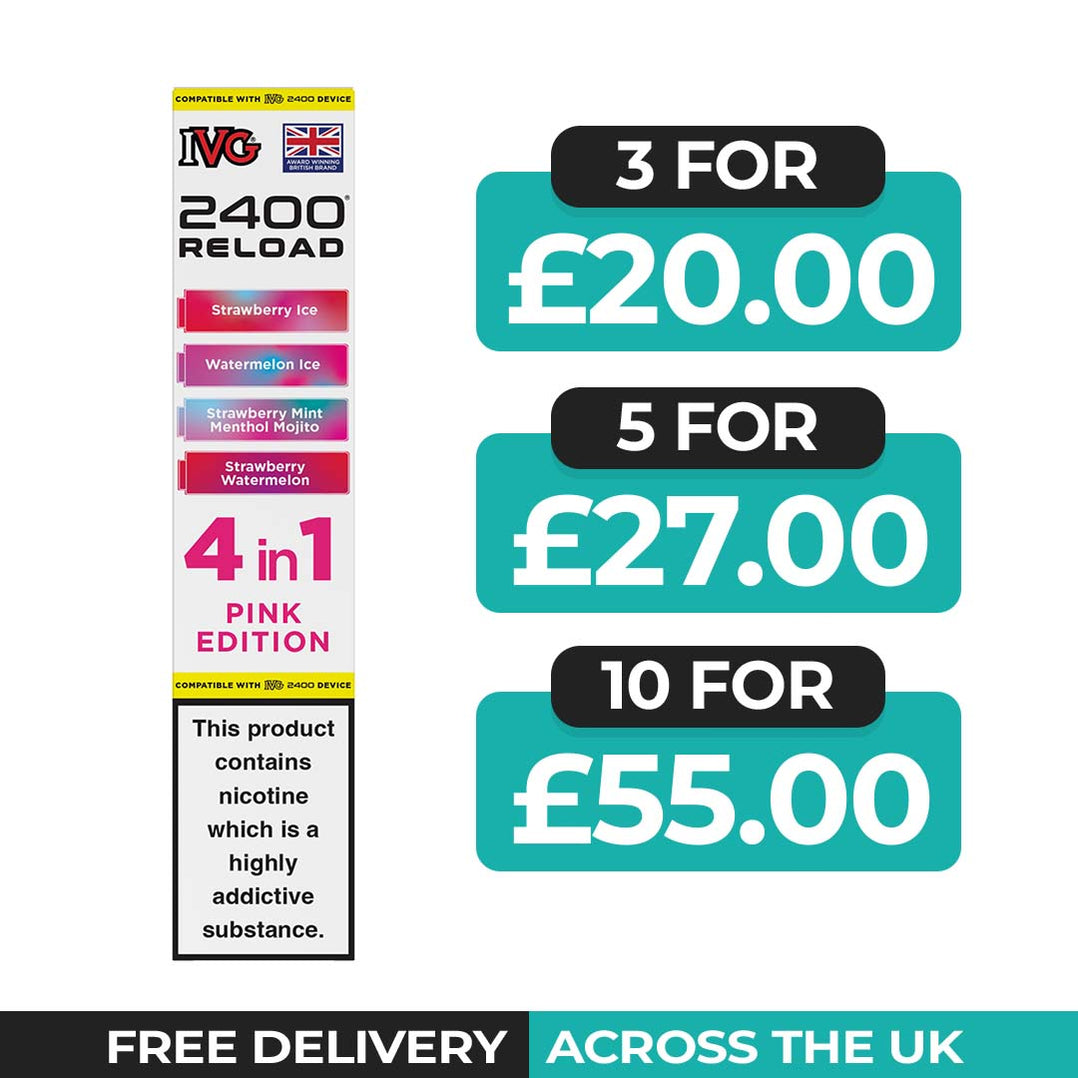 IVG 2400 Pink Edition 4 in 1 Prefilled Pods | 5 for £27