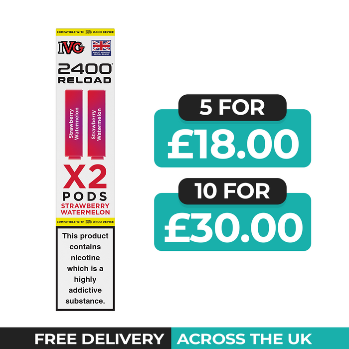Strawberry Watermelon 2-in-1 Prefilled Pods By IVG 2400 Reload