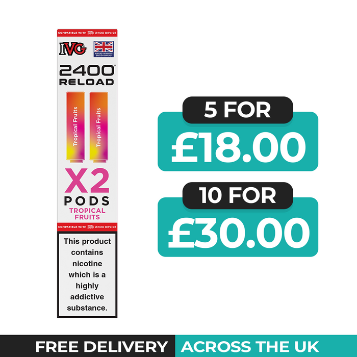 Tropical Fruits 2-in-1 Prefilled Pods By IVG 2400 Reload