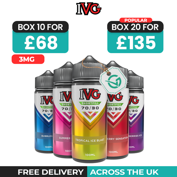 IVG Shortfill Vape Juice 100ml Box of 10