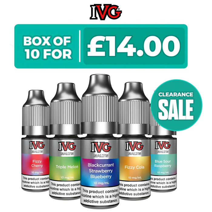 IVG Single Edition Nic Salt E-Liquid Pack of 10 x (10ml)