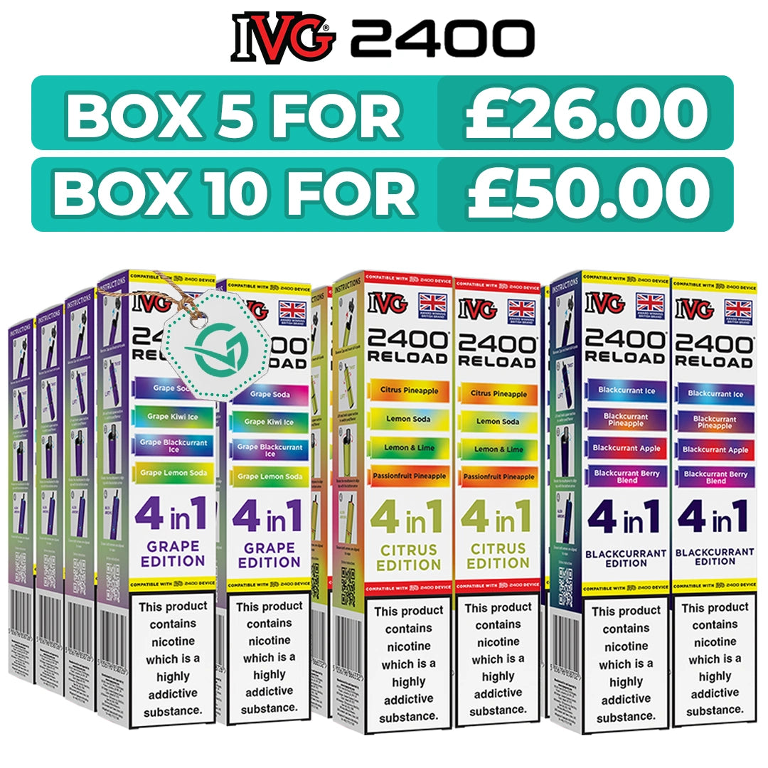 IVG 2400 Reload Pods - 4 in 1 Replacement & Refill Pods