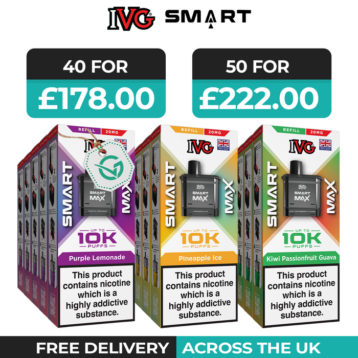 IVG Smart Max 10000 Puffs Box of 5 & 10