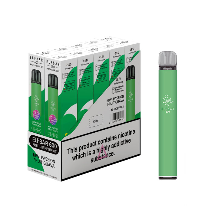 Elf Bar 600 Prefilled Pod Kit - Box of 10
