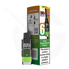 Kiwi Passionfruit Guava Prefilled Pods by IVG SAVR + Refill Containers