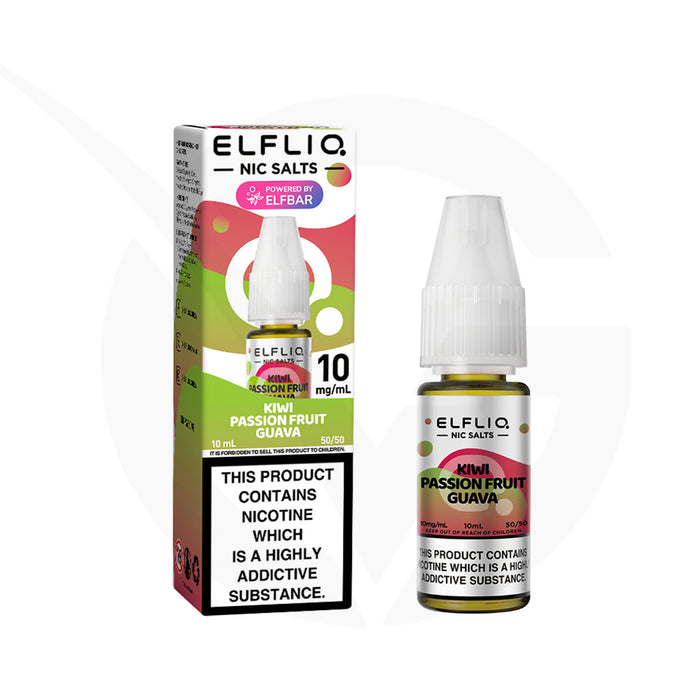Kiwi Passionfruit Guava 10ml Elfliq Nic Salt E-Liquid by Elf Bar