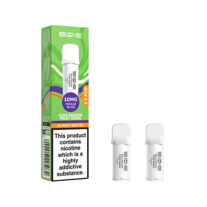 Kiwi Passion Fruit Guava Crystal 600 Pro Prefilled Pods by SKE