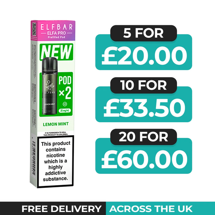 Lemon Mint Elfa Pro Prefilled Pods by Elf Bar