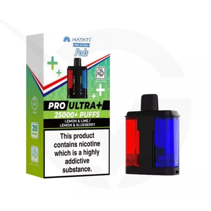 Lemon & Lime & Lemon & Blueberry Hayati Pro Ultra Plus 25000 Refill Pods