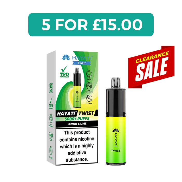 Hayati Twist 5000 5K Puffs Reuseable Vape Kit