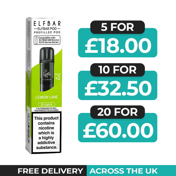 Elf Bar 600 Lemon Lime Preflled Pods