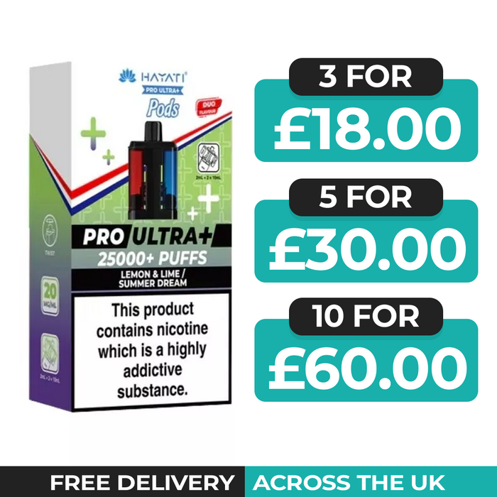 Hayati Pro Ultra Plus 25000 Lemon Lime & Summer Dream Refill Pods
