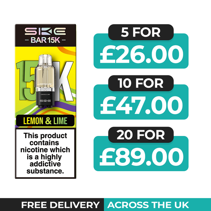 SKE Bar 15K Lemon & Lime Refill Pods