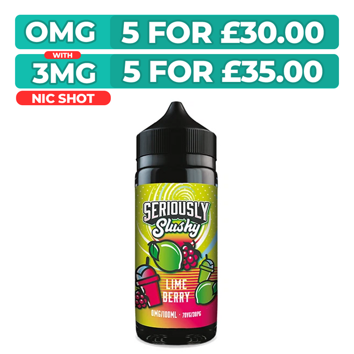 Doozy Seriously Slushy Lime Berry 100ml Shortfill E-Liquid
