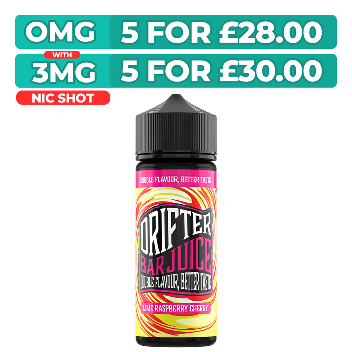 Drifter Bar Juice Lime Raspberry & Cherry 100ml Shortfill E-Liquid