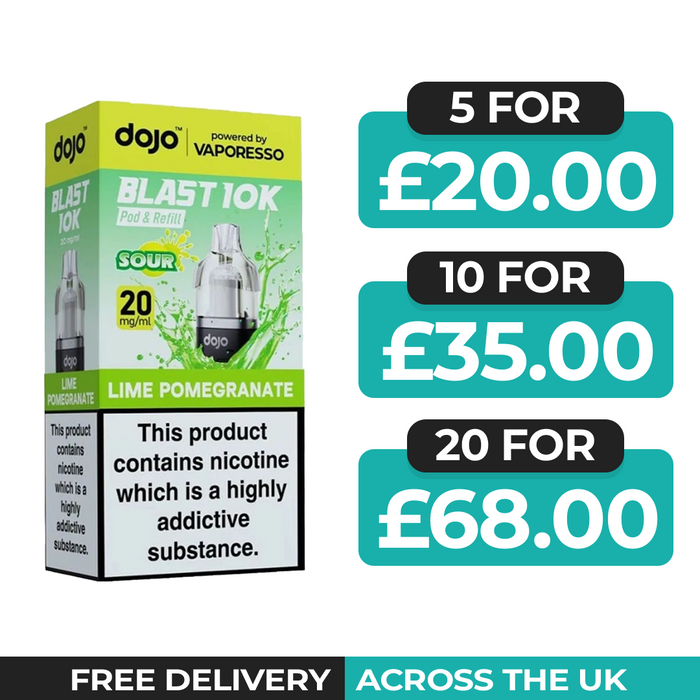 Vaporesso Dojo Blast 10k Lime Pomegranate Refill Pods